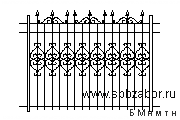 Забор металлический кованый